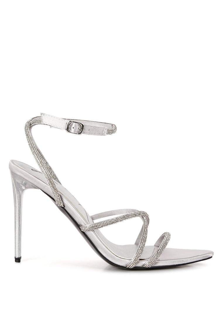 Dare Me Rhinestone Embellished Stiletto Sandals