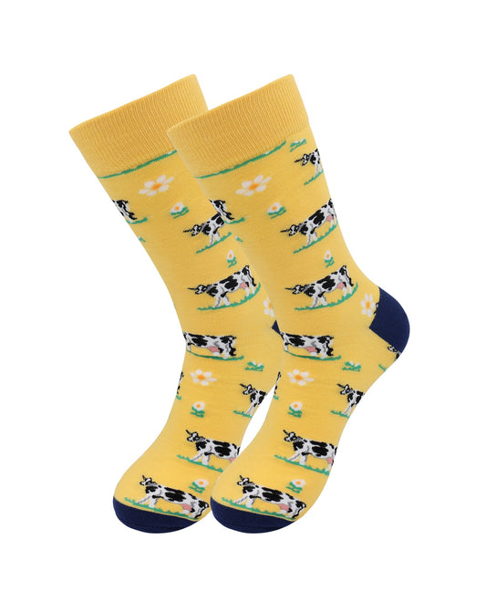 Cute Cotton Funny Animal Socks - Cow - For Men and Women-The Friend Kloset