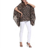 Womens Leopard Print Batwing Chiffon Top