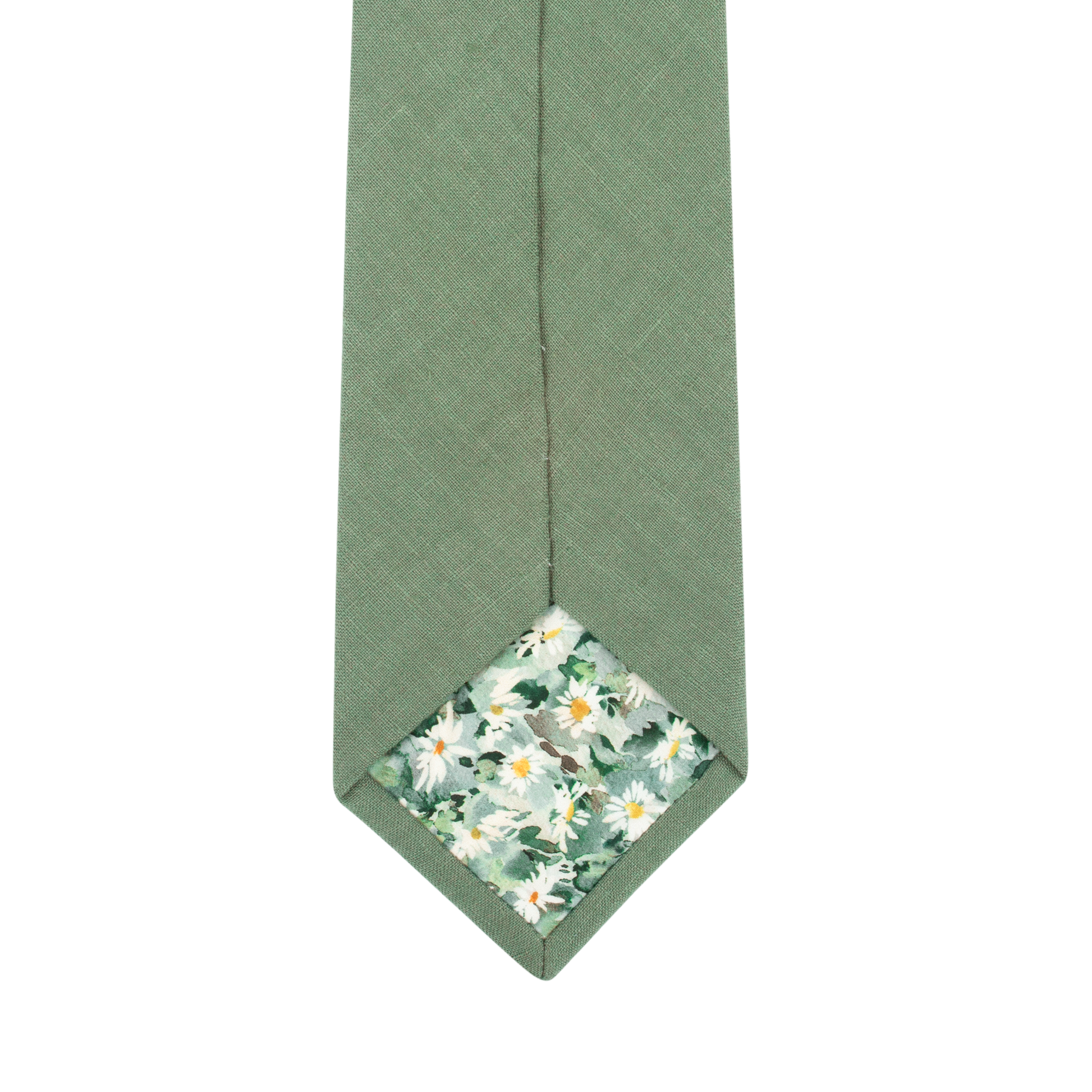 Clay Green Linen Tie