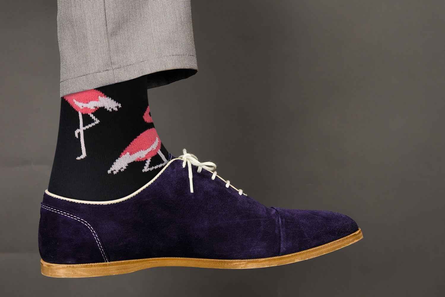 Sick Socks – Flamingo (Black) – Exotic Animals Casual Dress Socks