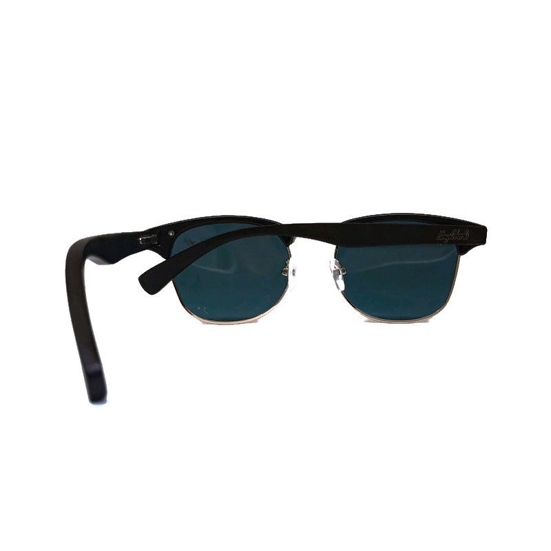 Black Bamboo Club Sunglasses, Polarized Sunset Lenses, HandCrafted