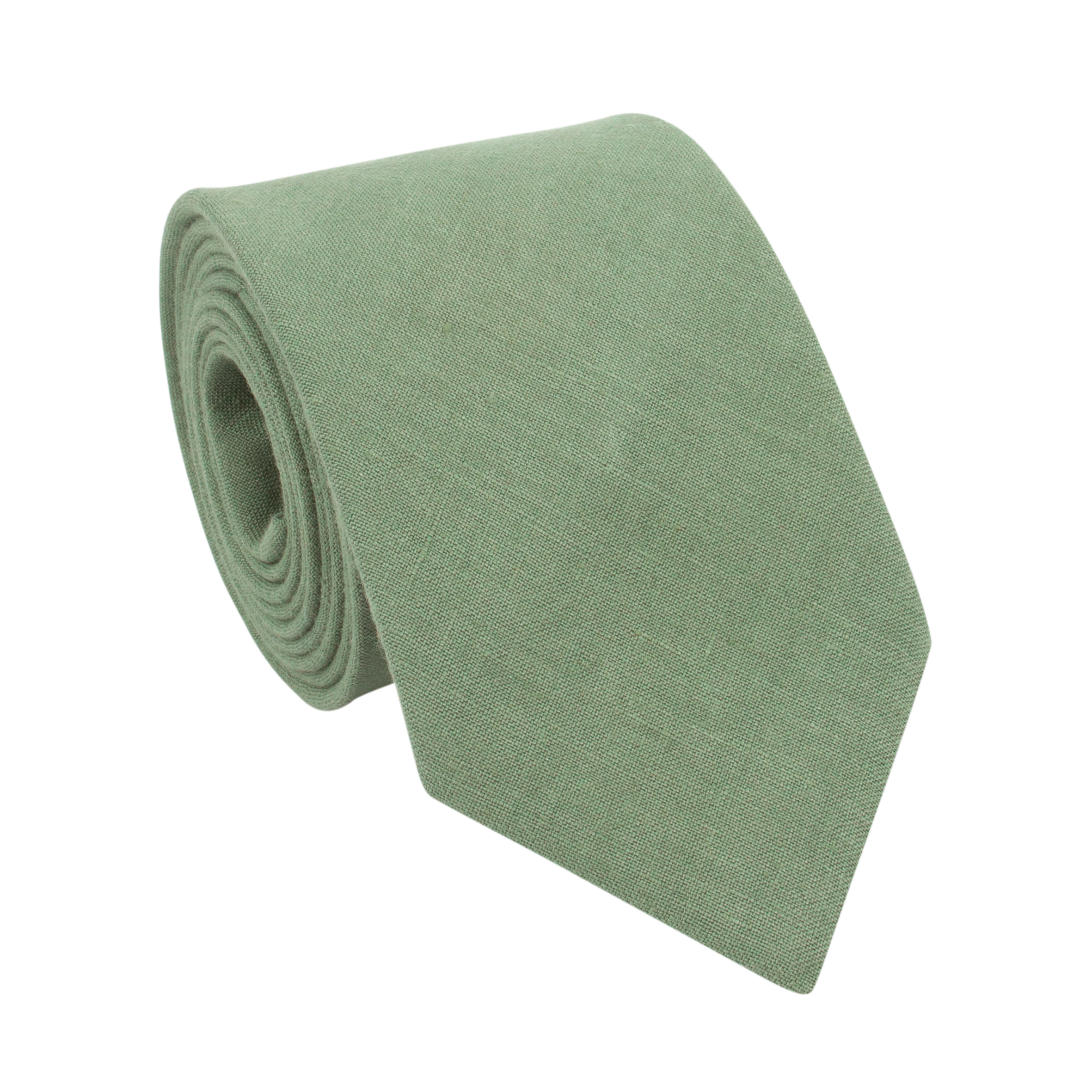 Clay Green Linen Tie