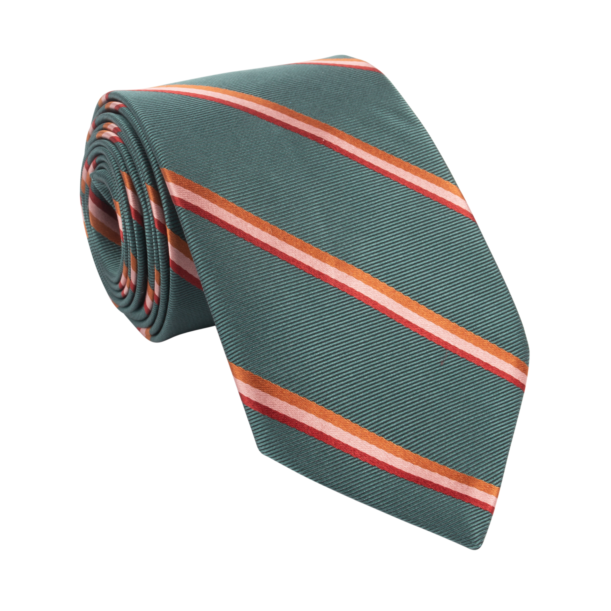 Monza Green Stripe Silk Tie