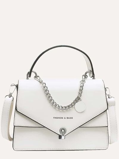 Chain PU Leather Detachable Shoulder Strap Handbag