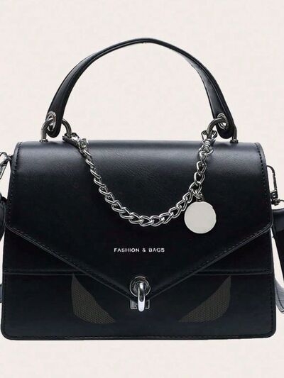 Chain PU Leather Detachable Shoulder Strap Handbag