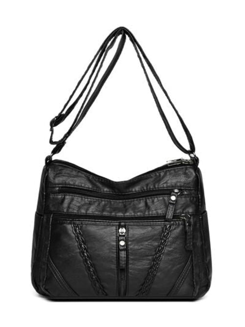 Adjustable Strap PU Leather Shoulder Bag