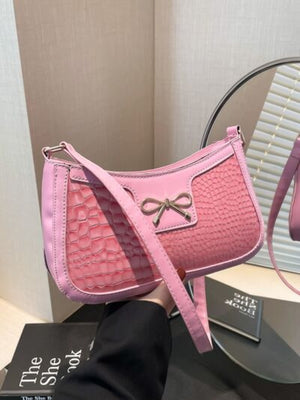 Bow PU Leather Shoulder Bag