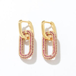 18K Gold-Plated Inland Zircon Earrings