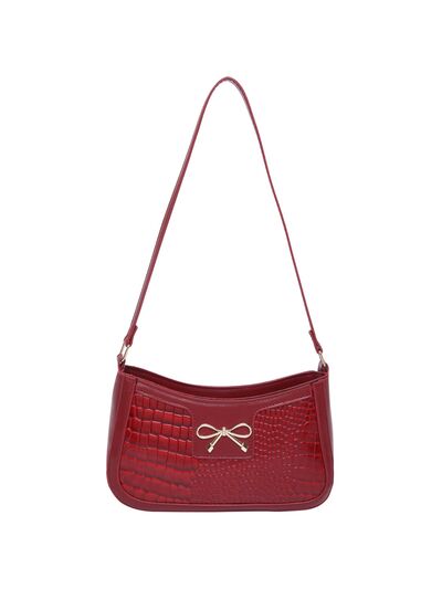 Bow PU Leather Shoulder Bag