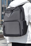 Multi-Pockets Solid Color Backpack Bag