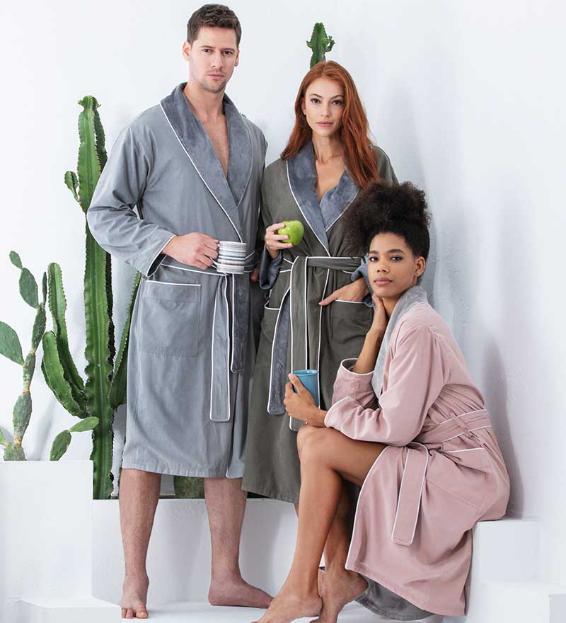 Women's Plush Microfiber Spa Robe