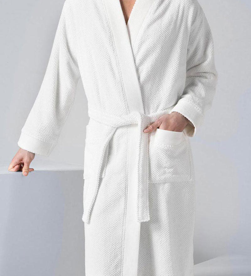 Men's Organic Turkish Cotton Terry Kimono Robe | Terry Cloth Bathrobe