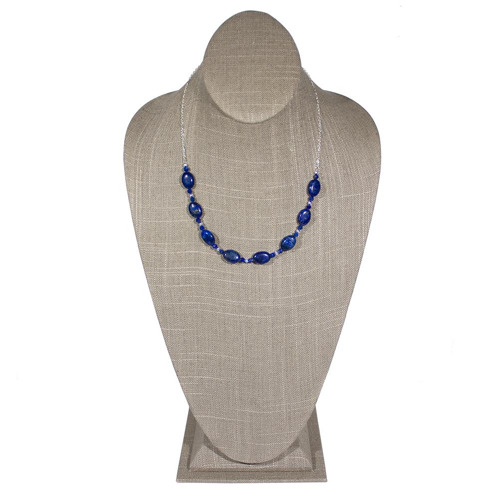 Lapis Lazuli U Sterling Silver Necklace