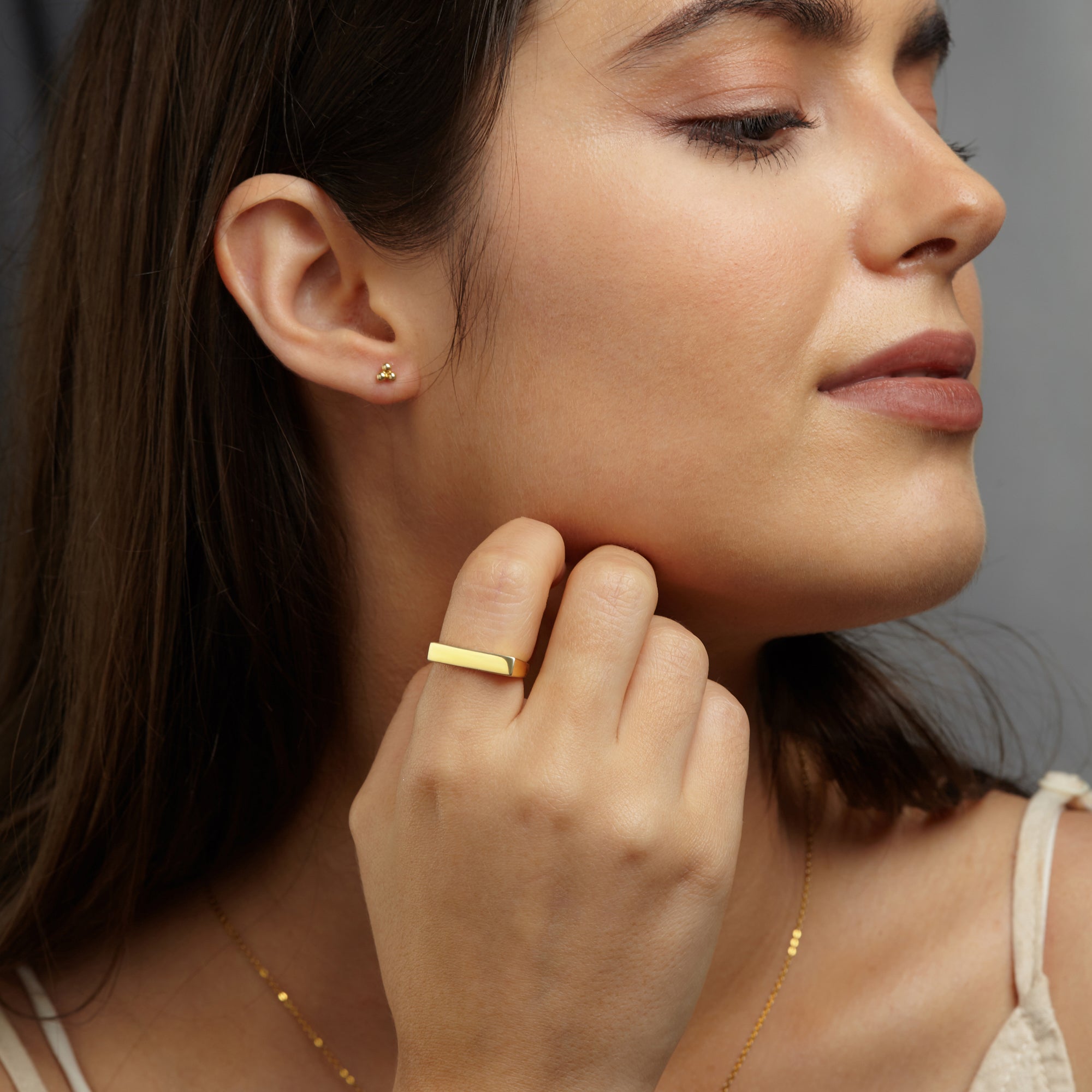 Signet Gold Ring Statement Ring Chunky Ring