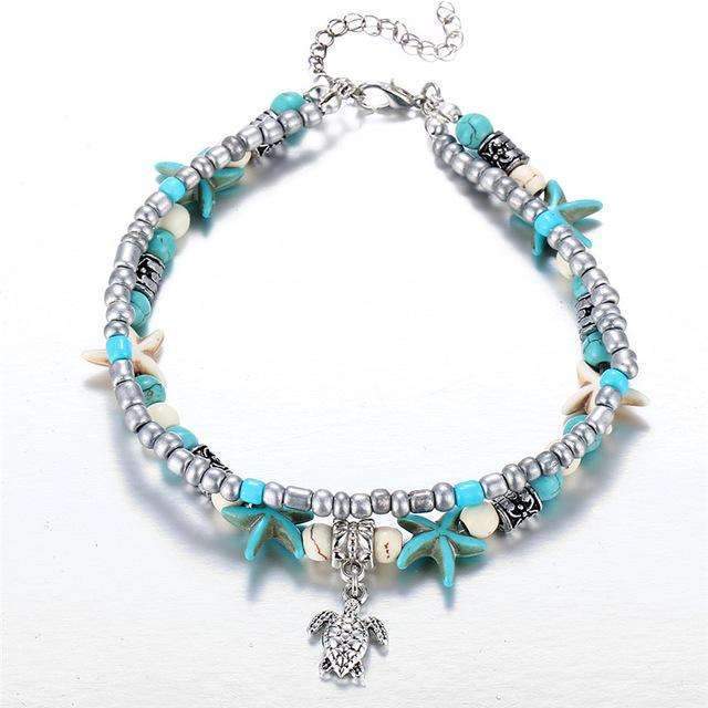 Ocean Theme Double Layer Anklet