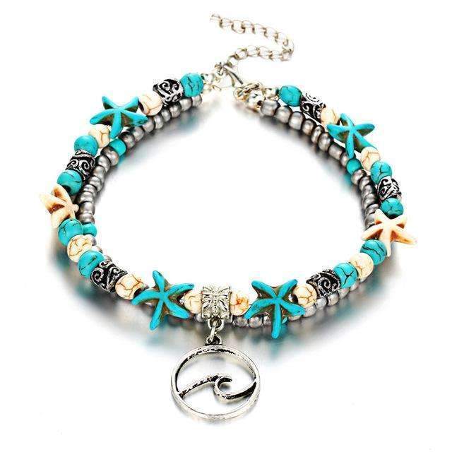 Ocean Theme Double Layer Anklet