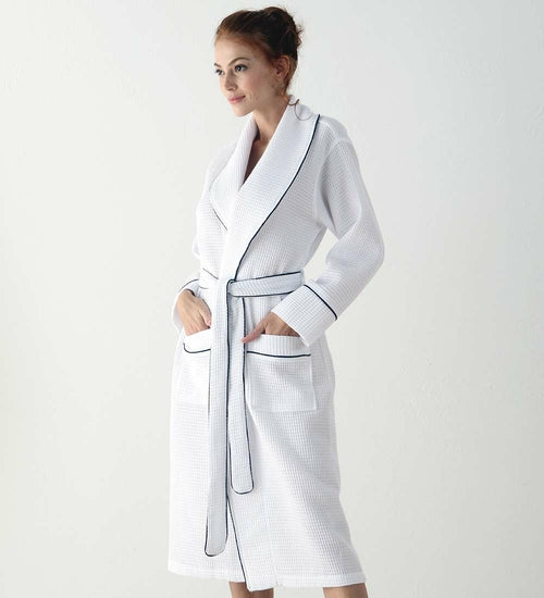 Women's Full Length Waffle Hotel Robe