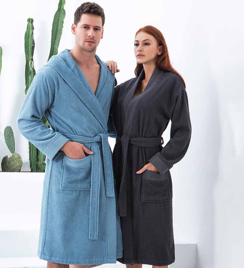 Women's Turkish Cotton Terry Kimono Robe - Luxurious Terry Cloth